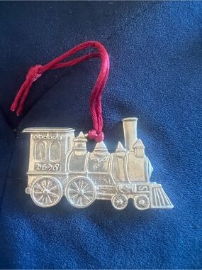Vintage Seagull Pewter 1988 Train Locomotive Christmas Ornament